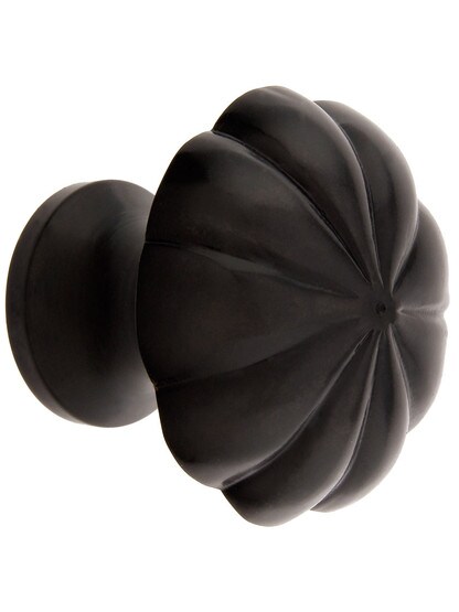 Melon Style Cabinet Knob - 1 1/4 inch Diameter in Oil Rubbed Bronze.